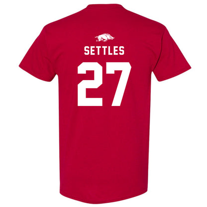 Arkansas - NCAA Football : Cameron Settles - Replica Shersey T-Shirt-1