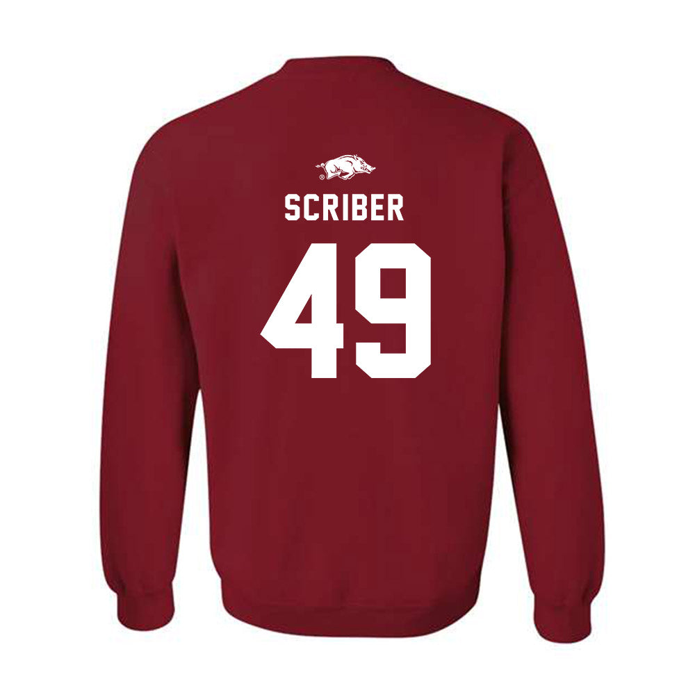 Arkansas - NCAA Football : Braxton Scriber - Replica Shersey Crewneck Sweatshirt-1