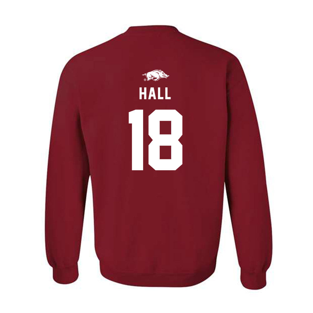 Arkansas - NCAA Football : Jude Hall - Replica Shersey Crewneck Sweatshirt-1