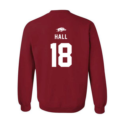 Arkansas - NCAA Football : Jude Hall - Replica Shersey Crewneck Sweatshirt-1