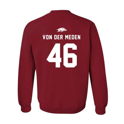 Arkansas - NCAA Football : Charlie von der Meden - Replica Shersey Crewneck Sweatshirt