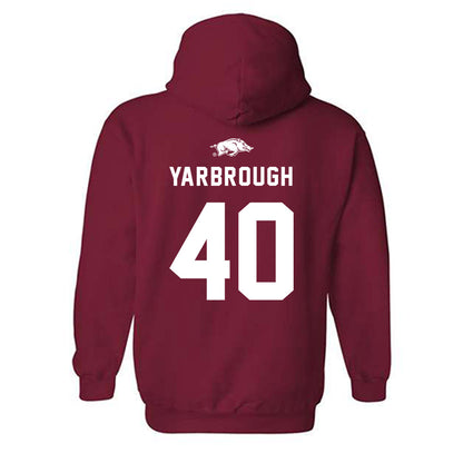 Arkansas - NCAA Football : Colton Yarbrough - Replica Shersey Hooded Sweatshirt-1