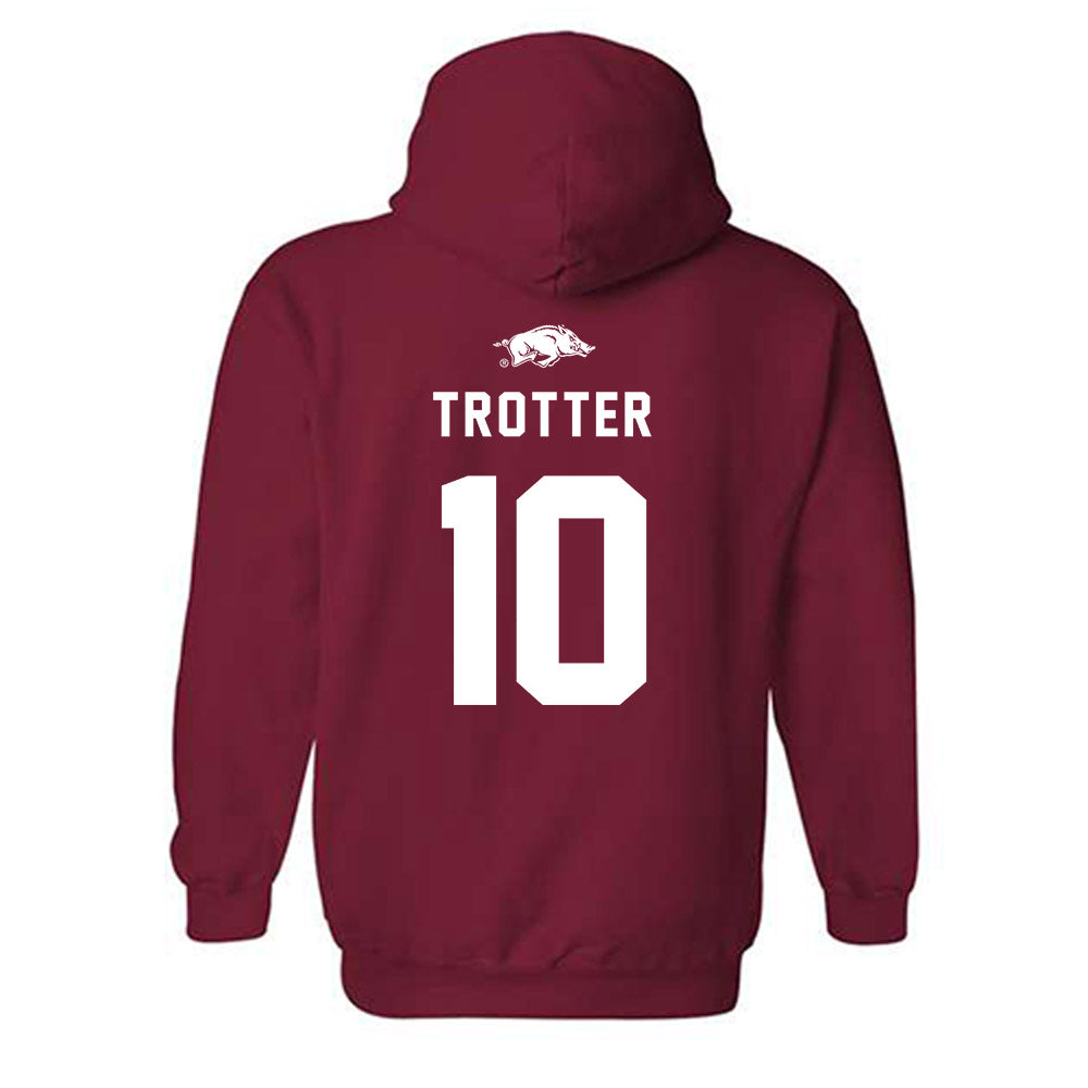 Arkansas - NCAA Football : Cade Trotter - Replica Shersey Hooded Sweatshirt-1