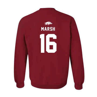 Arkansas - NCAA Football : Kourtlan Marsh - Replica Shersey Crewneck Sweatshirt-1