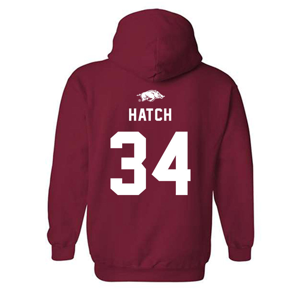 Arkansas - NCAA Football : Jathan Hatch - Replica Shersey Hooded Sweatshirt-1