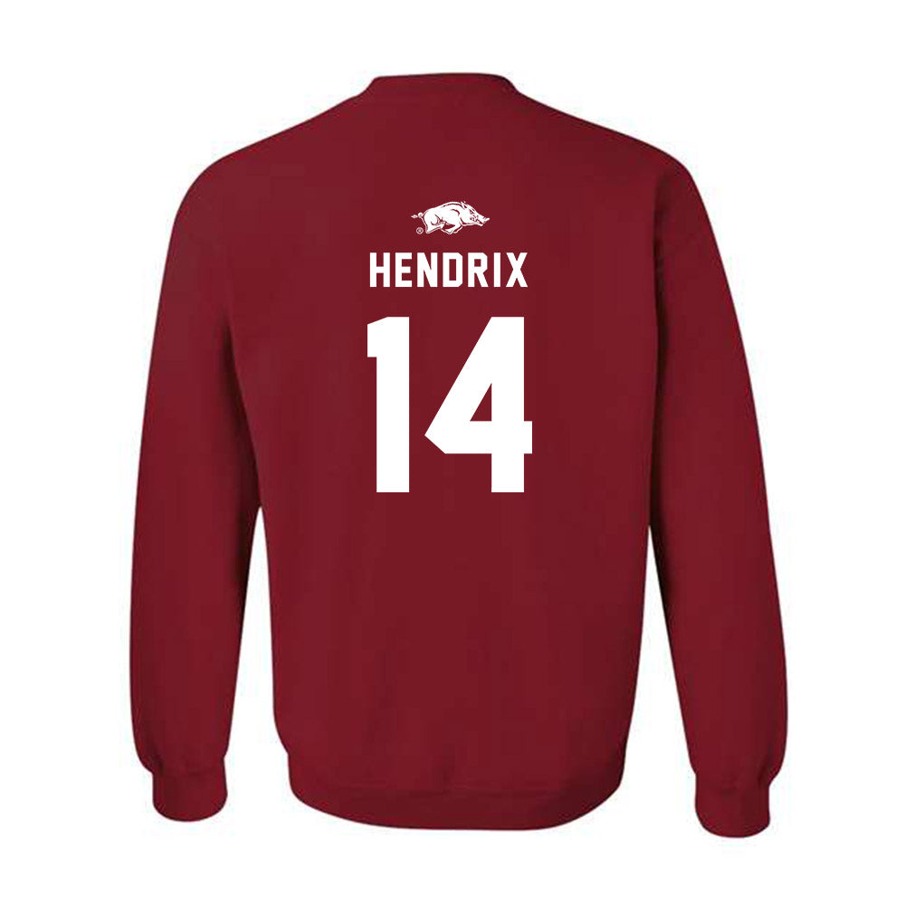 Arkansas - NCAA Football : Hank Hendrix - Replica Shersey Crewneck Sweatshirt-1