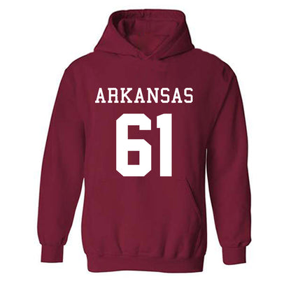 Arkansas - NCAA Football : Kaden Bramlage - Replica Shersey Hooded Sweatshirt-0