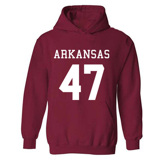 Arkansas - NCAA Football : Maddox Lassiter - Replica Shersey Hooded Sweatshirt