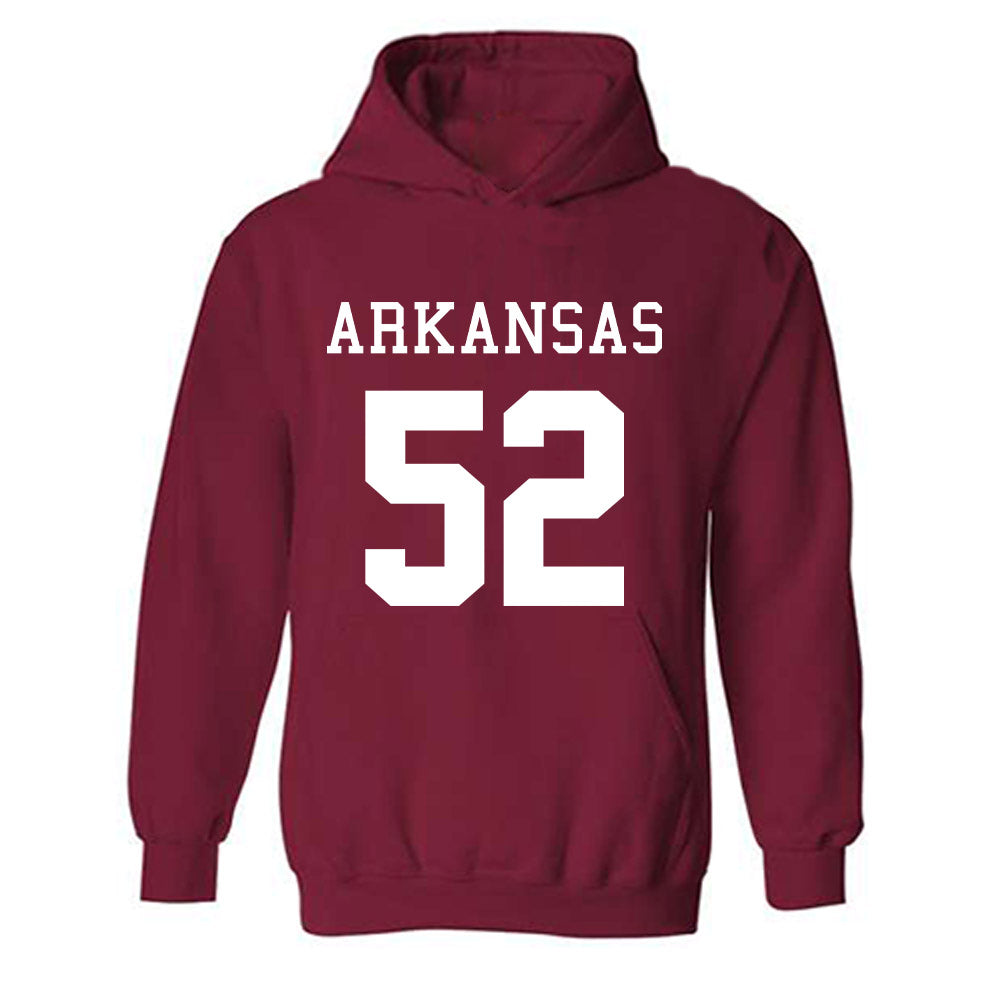 Arkansas - NCAA Football : Caden Kitler - Replica Shersey Hooded Sweatshirt-0