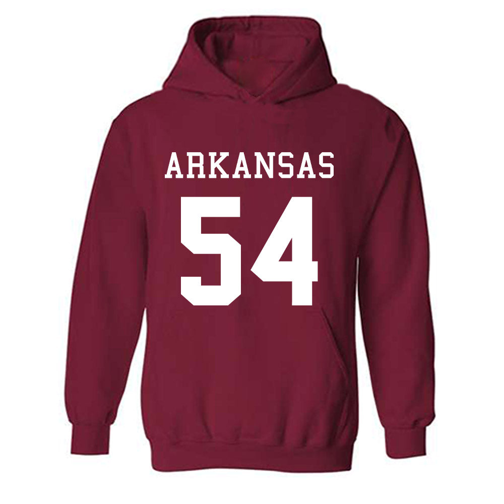 Arkansas - NCAA Football : Adam Hawkes - Replica Shersey Hooded Sweatshirt-0