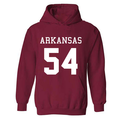 Arkansas - NCAA Football : Adam Hawkes - Replica Shersey Hooded Sweatshirt-0