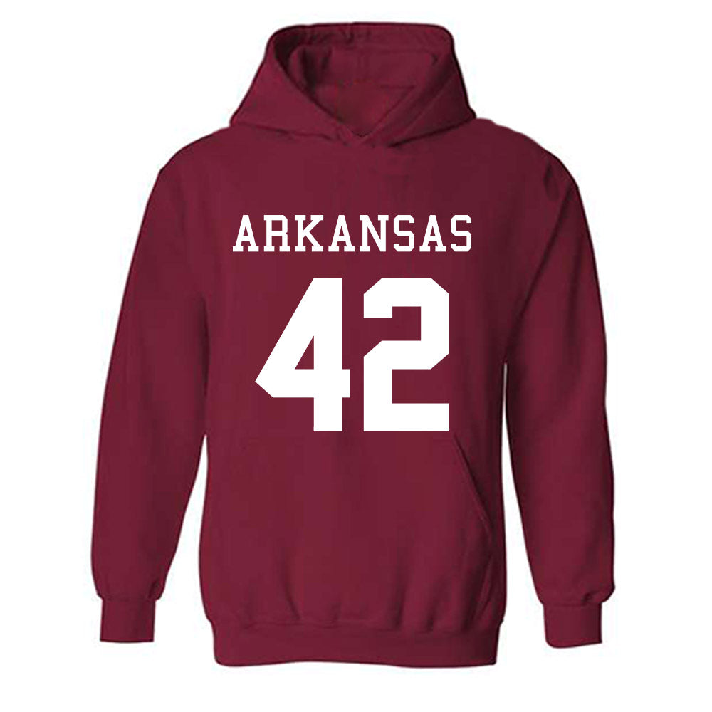 Arkansas - NCAA Football : Jeremy Evans - Replica Shersey Hooded Sweatshirt-0