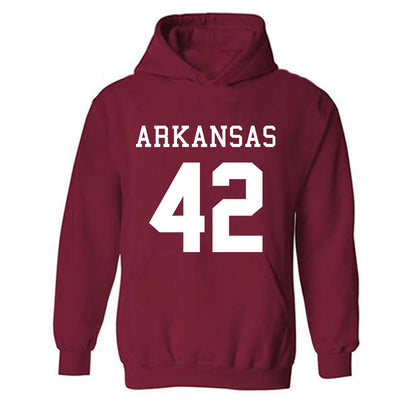 Arkansas - NCAA Football : Jeremy Evans - Replica Shersey Hooded Sweatshirt-0