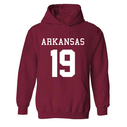 Arkansas - NCAA Football : Kyndrick Williams - Replica Shersey Hooded Sweatshirt-0