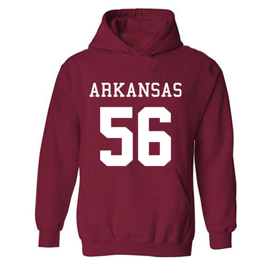 Arkansas - NCAA Football : Ben Mubenga - Replica Shersey Hooded Sweatshirt-0