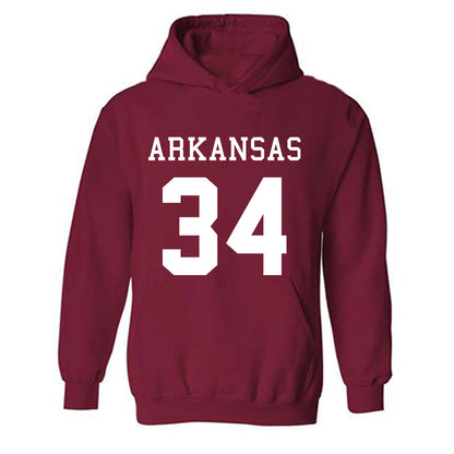 Arkansas - NCAA Football : Jathan Hatch - Replica Shersey Hooded Sweatshirt-0