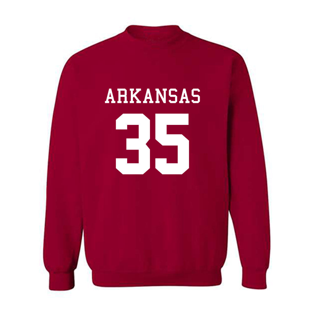 Arkansas - NCAA Football : Hutson Hendrix - Replica Shersey Crewneck Sweatshirt-0