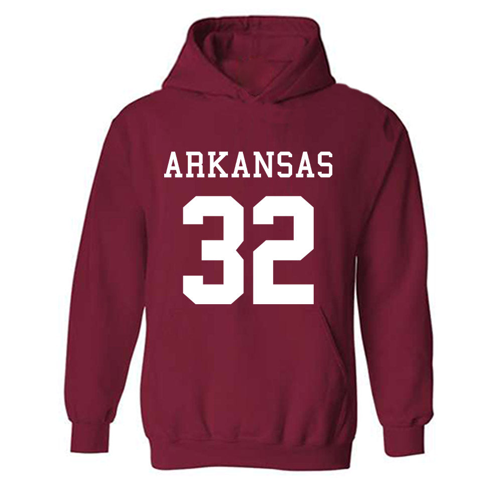 Arkansas - NCAA Football : Matt Adcock - Replica Shersey Hooded Sweatshirt-0