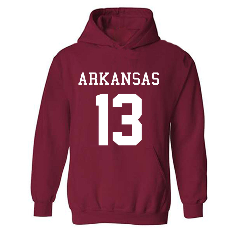 Arkansas - NCAA Football : Jelani Watkins - Replica Shersey Hooded Sweatshirt-0