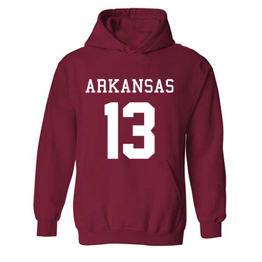 Arkansas - NCAA Football : Jelani Watkins - Replica Shersey Hooded Sweatshirt-0