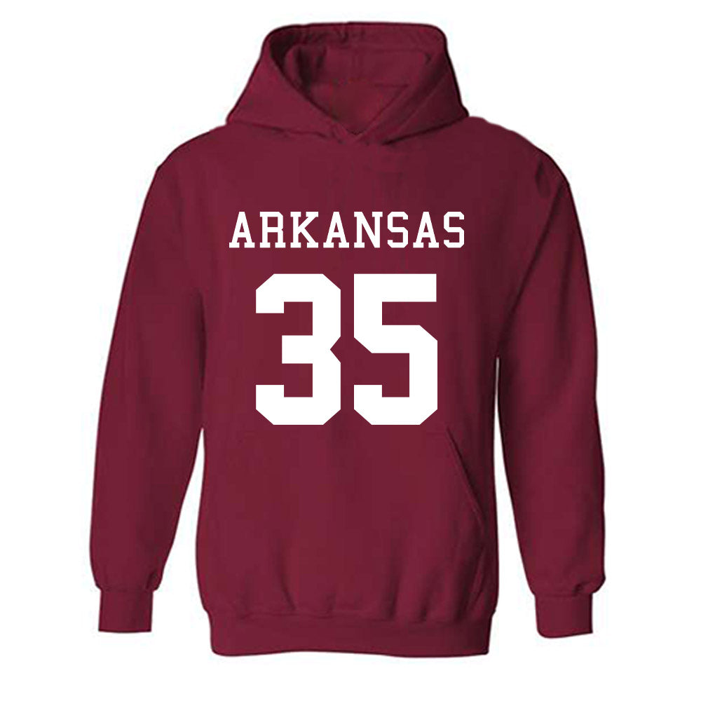 Arkansas - NCAA Football : Hutson Hendrix - Replica Shersey Hooded Sweatshirt-0