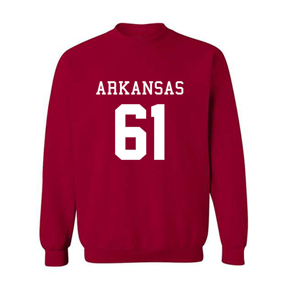 Arkansas - NCAA Football : Kaden Bramlage - Replica Shersey Crewneck Sweatshirt-0