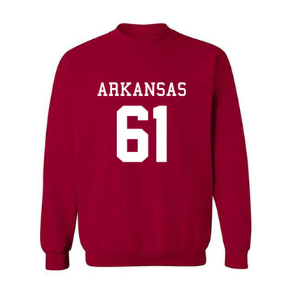 Arkansas - NCAA Football : Kaden Bramlage - Replica Shersey Crewneck Sweatshirt-0