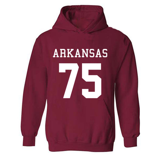 Arkansas - NCAA Football : Kavion Broussard - Replica Shersey Hooded Sweatshirt-0