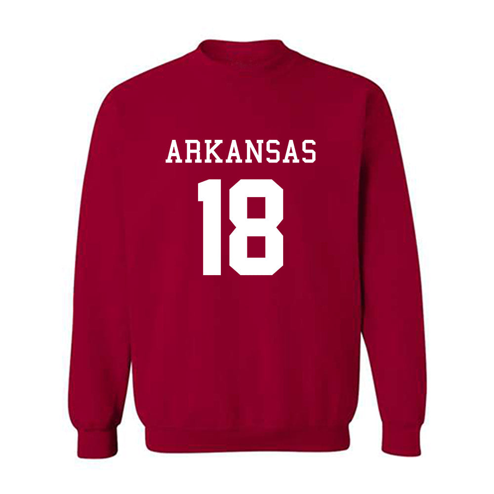 Arkansas - NCAA Football : Jude Hall - Replica Shersey Crewneck Sweatshirt-0
