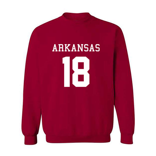 Arkansas - NCAA Football : Jude Hall - Replica Shersey Crewneck Sweatshirt-0