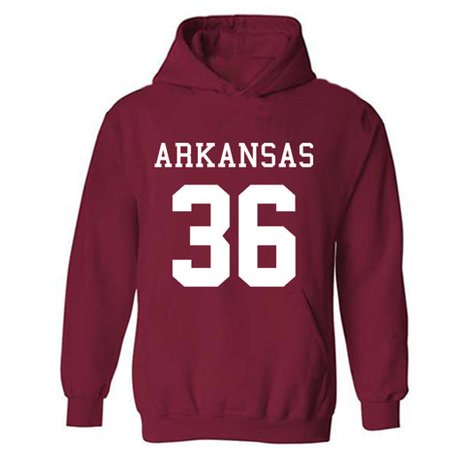 Arkansas - NCAA Football : Brian Alston - Replica Shersey Hooded Sweatshirt-0