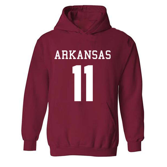 Arkansas - NCAA Football : Monte Harrison - Replica Shersey Hooded Sweatshirt-0