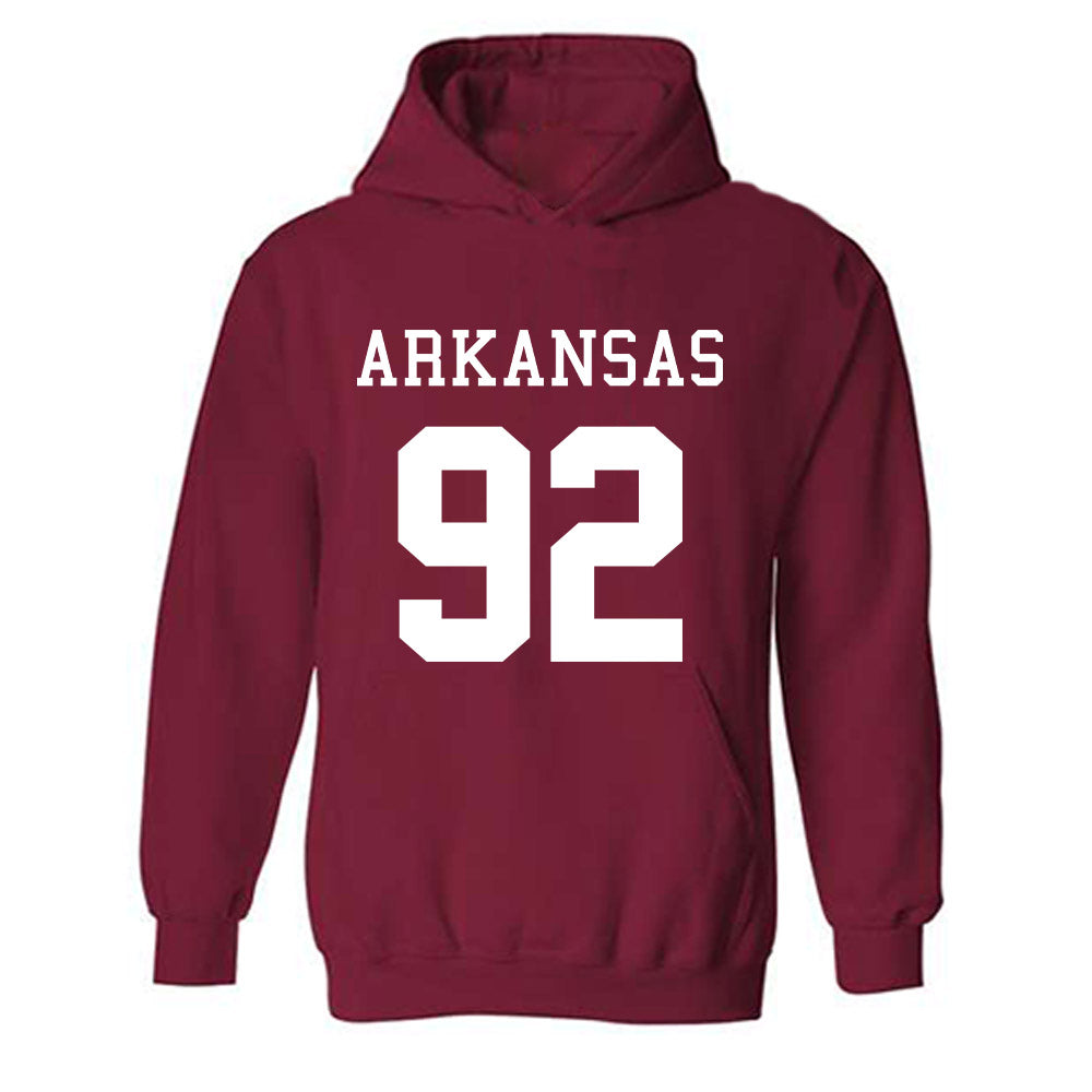 Arkansas - NCAA Football : David Oke - Replica Shersey Hooded Sweatshirt-0
