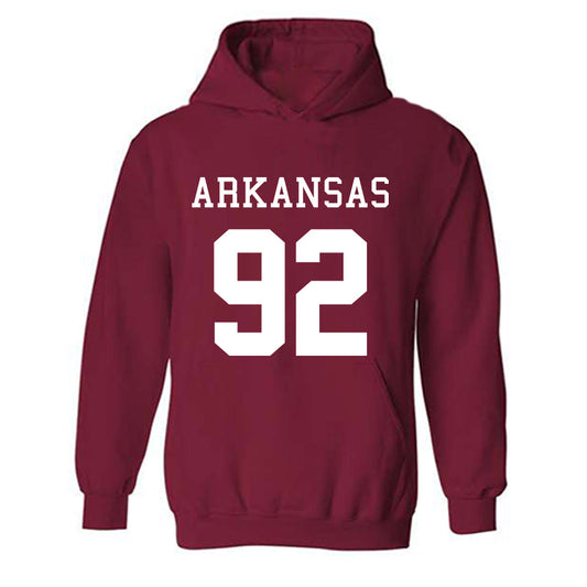 Arkansas - NCAA Football : David Oke - Replica Shersey Hooded Sweatshirt-0
