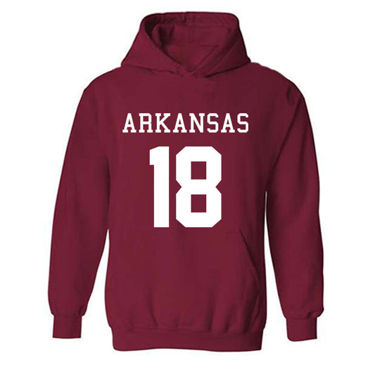 Arkansas - NCAA Football : Jude Hall - Replica Shersey Hooded Sweatshirt-0