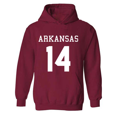 Arkansas - NCAA Football : Kyeaure Magloire - Replica Shersey Hooded Sweatshirt-0