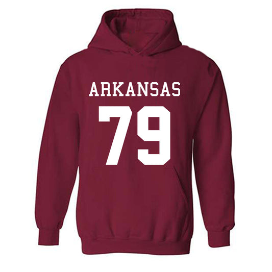 Arkansas - NCAA Football : Josiah Clemons - Replica Shersey Hooded Sweatshirt-0