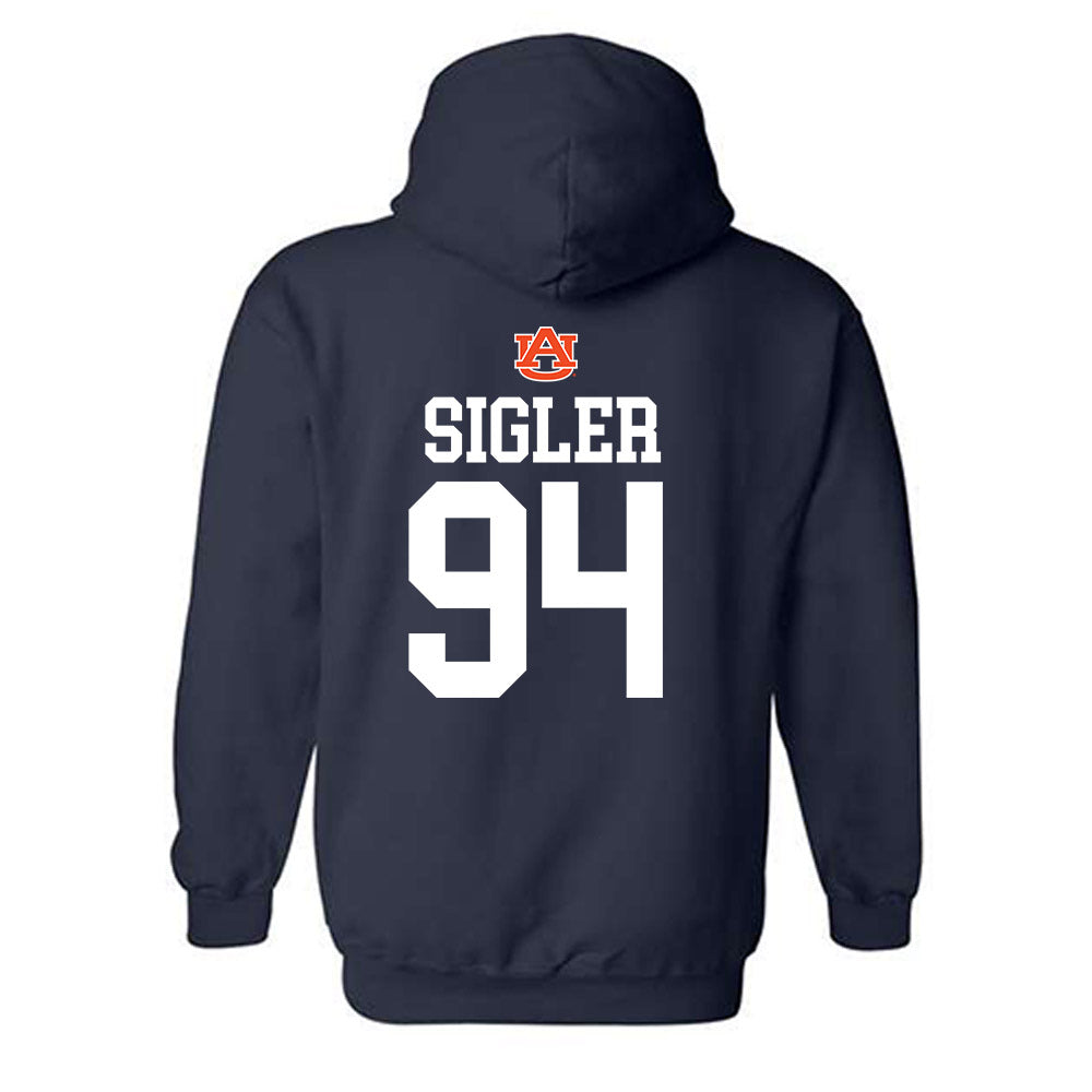 Auburn - NCAA Football : Cody Sigler - Replica Shersey Hooded Sweatshirt-1