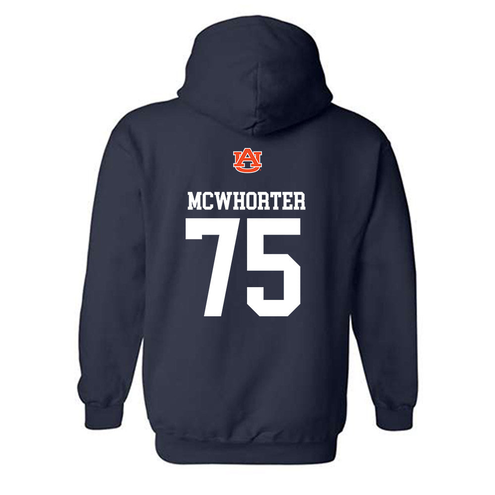 Auburn - NCAA Football : Bear McWhorter - Replica Shersey Hooded Sweatshirt-1