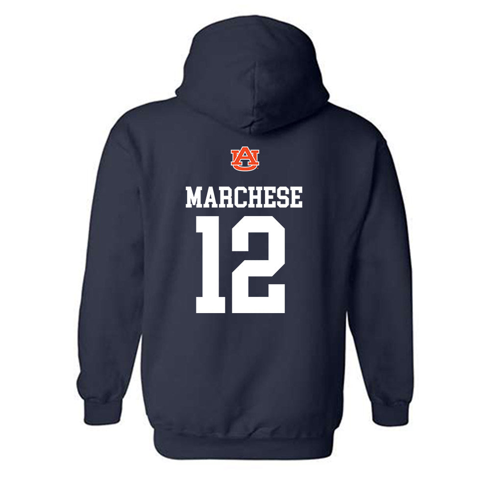 Auburn - NCAA Football : Brady Marchese - Replica Shersey Hooded Sweatshirt-1