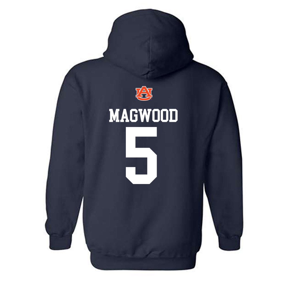 Auburn - NCAA Men's Basketball : Kaden Magwood - Replica Shersey Hooded Sweatshirt-1