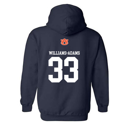 Auburn - NCAA Men's Basketball : Sebastian Williams-Adams - Replica Shersey Hooded Sweatshirt-1