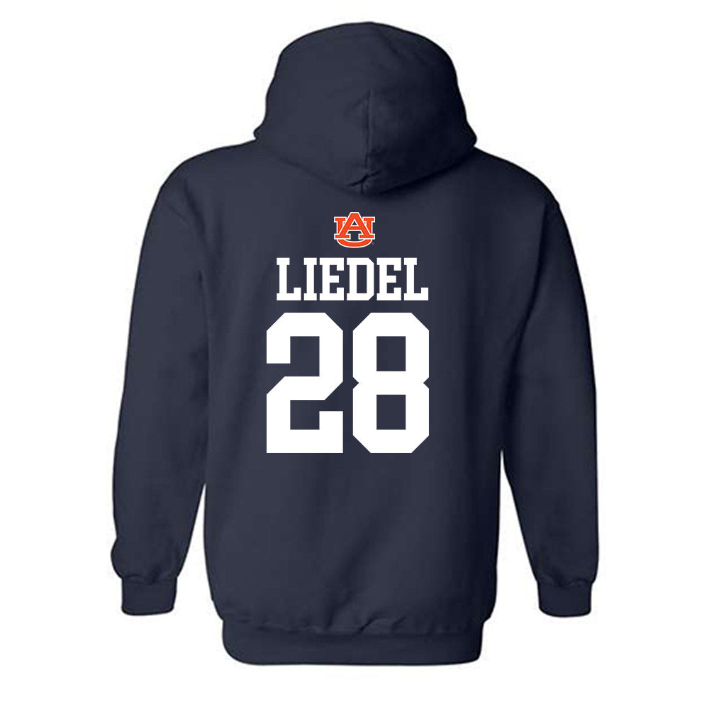 Auburn - NCAA Baseball : Carson Liedel - Replica Shersey Hooded Sweatshirt-1