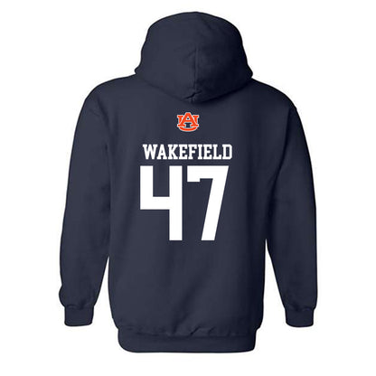 Auburn - NCAA Football : Travis Wakefield - Replica Shersey Hooded Sweatshirt-1