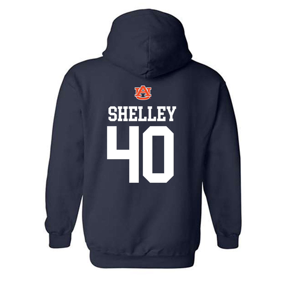 Auburn - NCAA Baseball : Wade Shelley - Replica Shersey Hooded Sweatshirt-1
