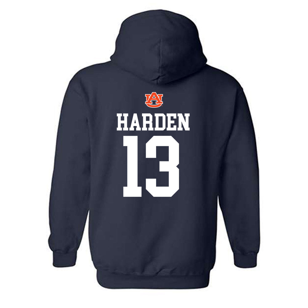Auburn - NCAA Baseball : Ethan Harden - Replica Shersey Hooded Sweatshirt-1