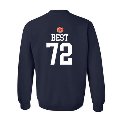 Auburn - NCAA Football : Cole Best - Replica Shersey Crewneck Sweatshirt-1