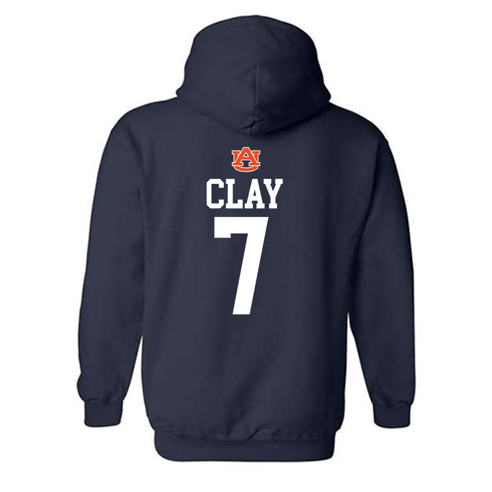 Auburn - NCAA Baseball : Todd Clay - Replica Shersey Hooded Sweatshirt-1