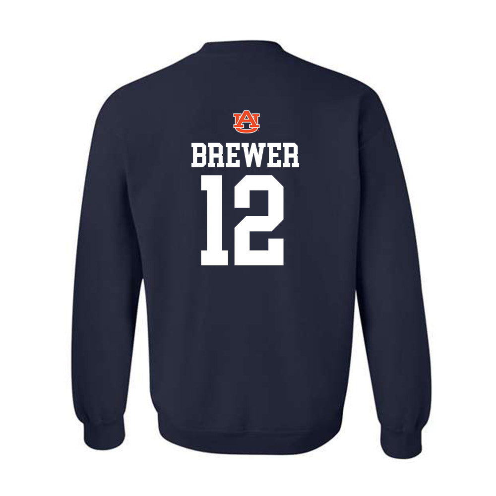 Auburn - NCAA Baseball : Garrett Brewer - Replica Shersey Crewneck Sweatshirt-1