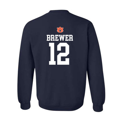 Auburn - NCAA Baseball : Garrett Brewer - Replica Shersey Crewneck Sweatshirt-1